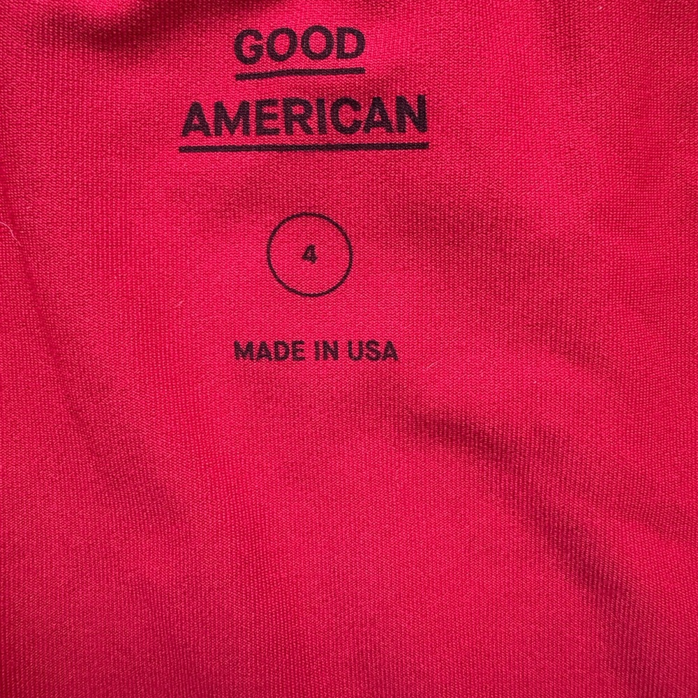 Good American Deep Red V-Neck Bodysuit - Picture 3 of 6